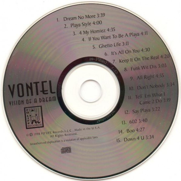 Vision Of A Dream by Vontel (CD 1998 Fo Life Records) in Phoenix 